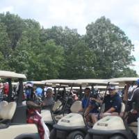 more golf carts in lines